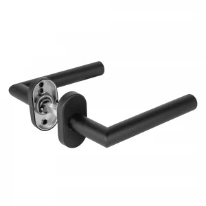 Ручка раздельная R.DSS201-0204P/19 (DSS-0204P/19) INOX 201 BLACK  (овальное основание)