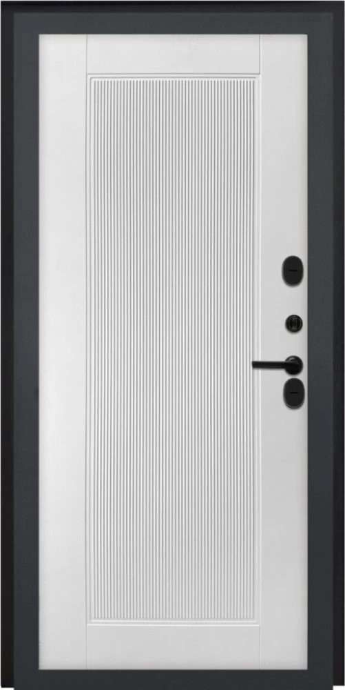 Входная дверь ДвериПРО L-Термо серебро ПВХ 10мм Астрод Velutto Bianco DPRO196746 внутренняя сторона